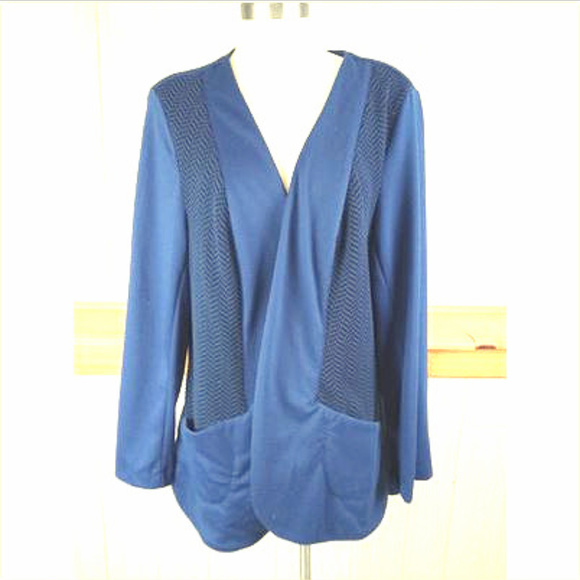 Notations Jackets & Blazers - Notations Woman 1X ~ Blue Career Shell Vtg Soft